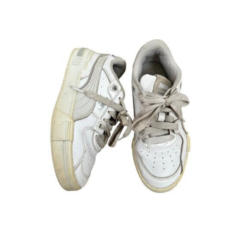 Puma White Low-Top Sneakers Size 4.5